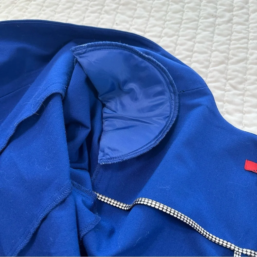 Elegant Royal Blue Women's Blazer 3/4 Sleeves with Shoulder Padding - Picture 12 of 12
